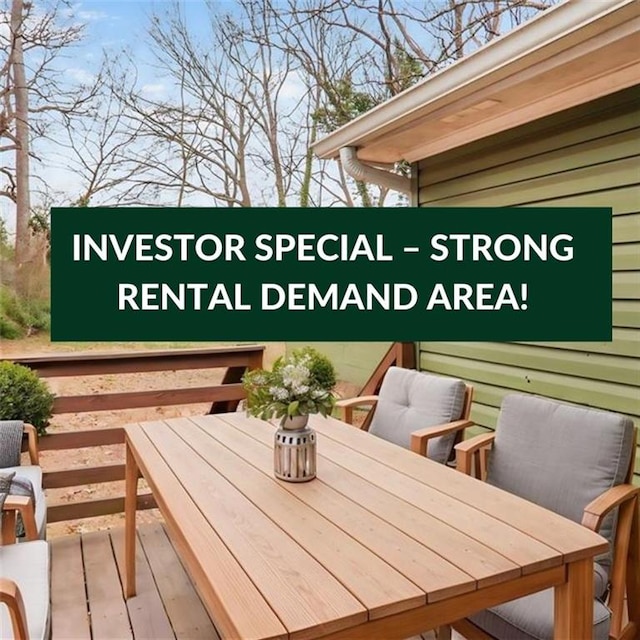 706 S Grand Ave NW, Atlanta, GA 30318 - wooden terrace featuring outdoor dining space