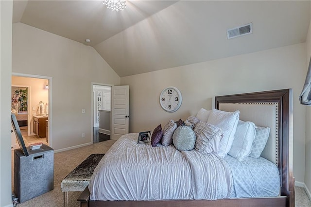 1405 Rainey Way, Hampton, GA 30228 - carpeted bedroom with vaulted ceiling and baseboards