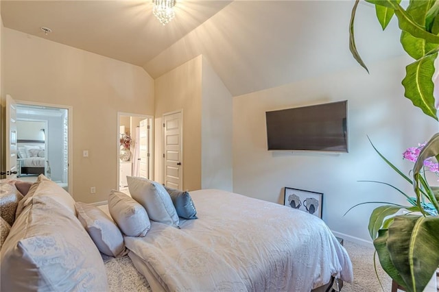 1405 Rainey Way, Hampton, GA 30228 - carpeted bedroom featuring baseboards and lofted ceiling