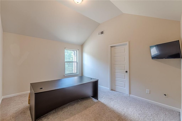 1405 Rainey Way, Hampton, GA 30228 - unfurnished office with lofted ceiling and carpet floors