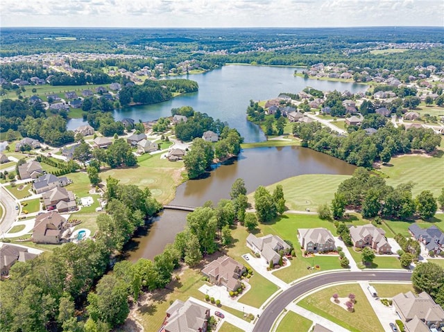 1405 Rainey Way, Hampton, GA 30228 - aerial perspective of suburban area featuring a large body of water and a local golf course