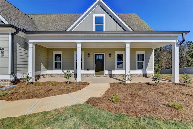 view of front of property with a porch