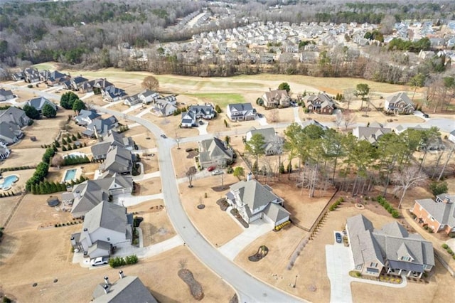 bird's eye view with a residential view