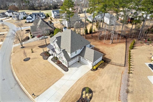 bird's eye view featuring a residential view