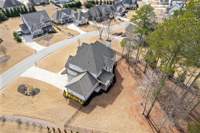 drone / aerial view featuring a residential view