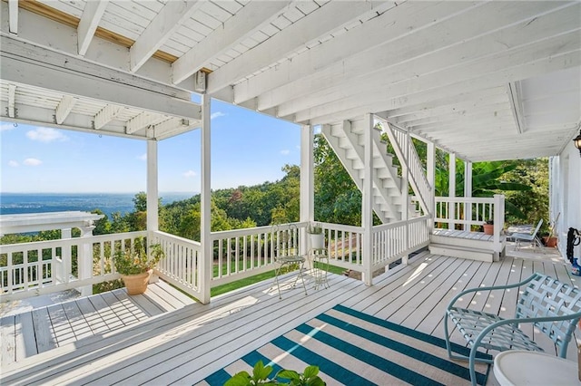 view of wooden terrace