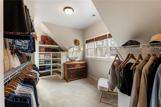 2660 Burnt Hickory Dr, Cumming, GA 30028 - spacious closet featuring carpet floors and lofted ceiling