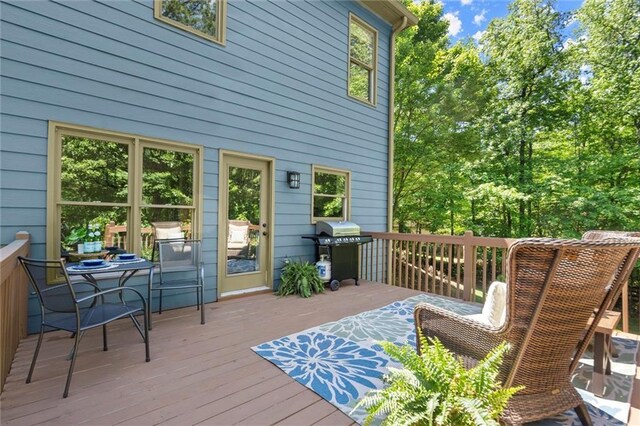 2660 Burnt Hickory Dr, Cumming, GA 30028 - wooden deck featuring grilling area