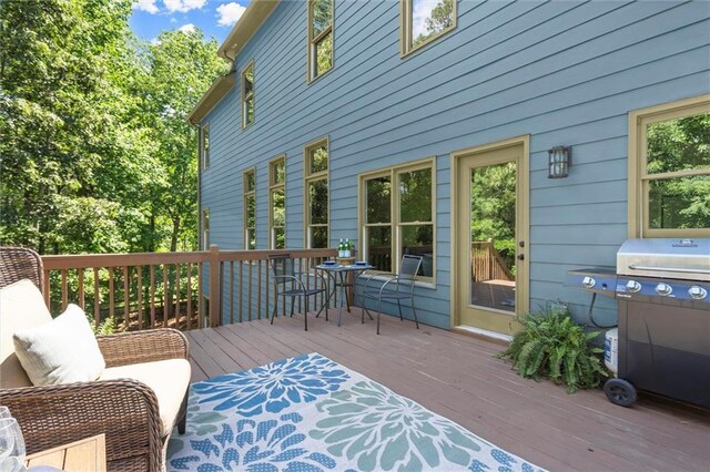 2660 Burnt Hickory Dr, Cumming, GA 30028 - wooden deck with area for grilling