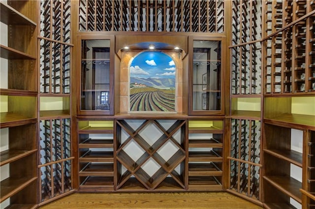 2972 Lookout Pl NE, Atlanta, GA 30305 - wine room featuring wood finished floors