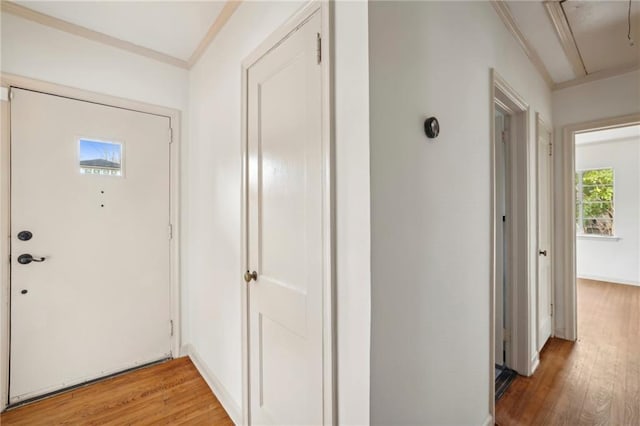 entrance foyer featuring hardwood / wood-style flooring