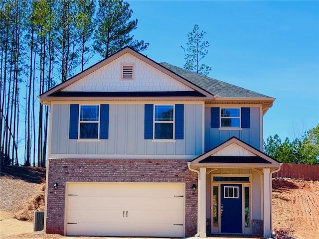 635 Forest Way, Cornelia, GA 30531 - view of front of property featuring an attached garage, board and batten siding, brick siding, and driveway