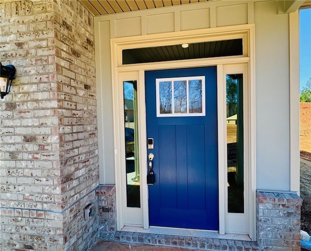 635 Forest Way, Cornelia, GA 30531 - doorway to property featuring brick siding