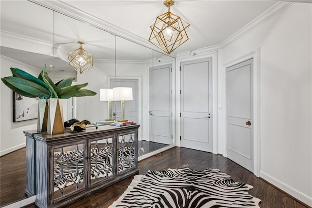 2660 Peachtree Rd NW Unit 23A, Atlanta, GA 30305 - corridor featuring wood finished floors and crown molding
