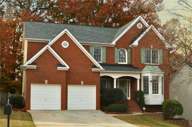 view of front of house featuring a garage