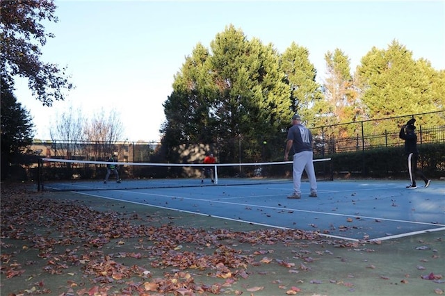 view of sport court