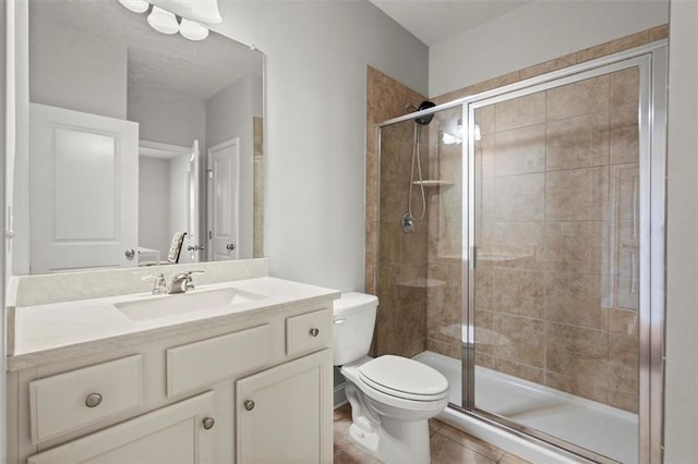 7410 Ansley View Ln, Cumming, GA 30028 - full bath with vanity, a shower stall, and tile patterned flooring