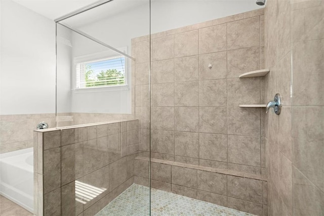 7410 Ansley View Ln, Cumming, GA 30028 - full bathroom featuring a bath and tiled shower