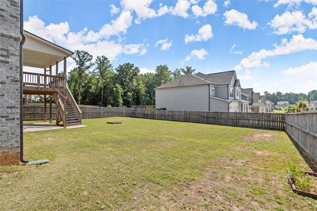 7410 Ansley View Ln, Cumming, GA 30028 - fenced backyard with stairs and a residential view