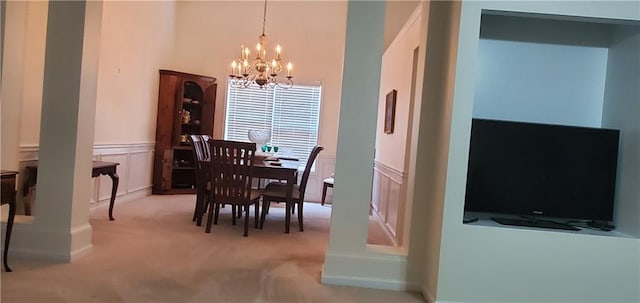 999 Simonton Glen Dr, Lawrenceville, GA 30045 - dining area with a chandelier and light colored carpet