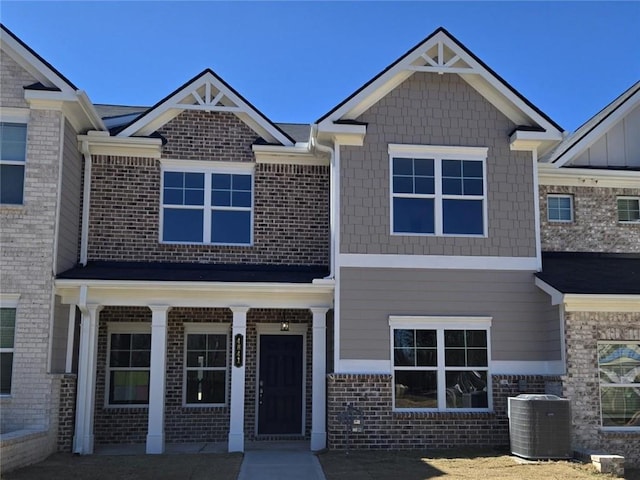 view of front of property with central AC unit