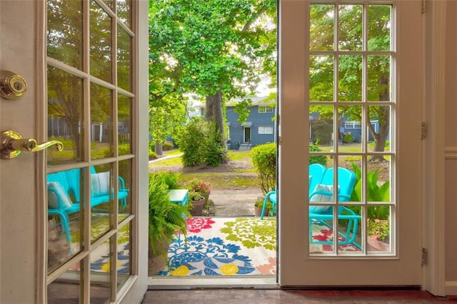 view of doorway to outside
