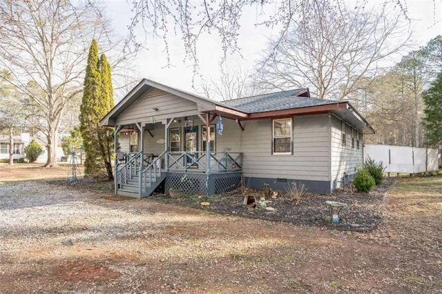 bungalow with covered porch