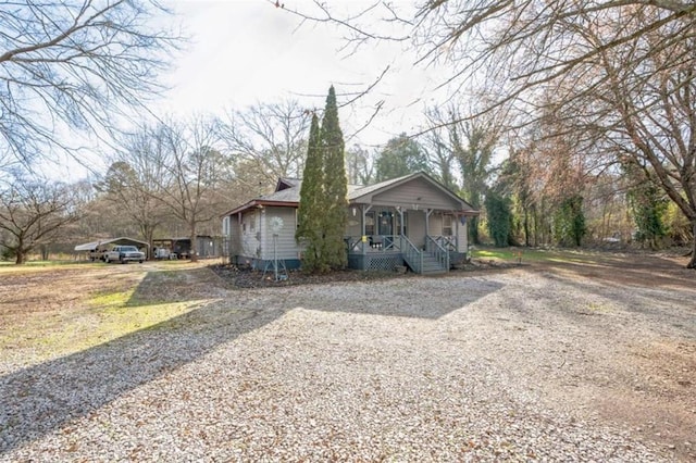 view of front of house with a porch