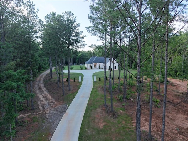 613 Bill Rutledge Rd, Winder, GA 30680 - view of home's community with driveway, a lawn, and a wooded view