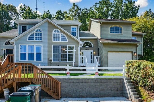 view of front of house featuring a garage