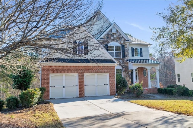 view of property featuring a garage