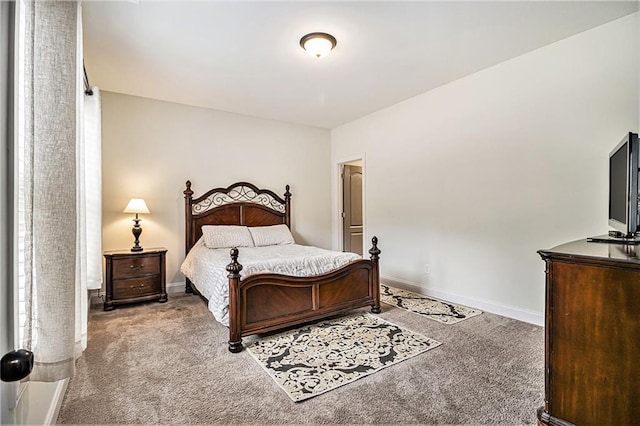 bedroom with carpet