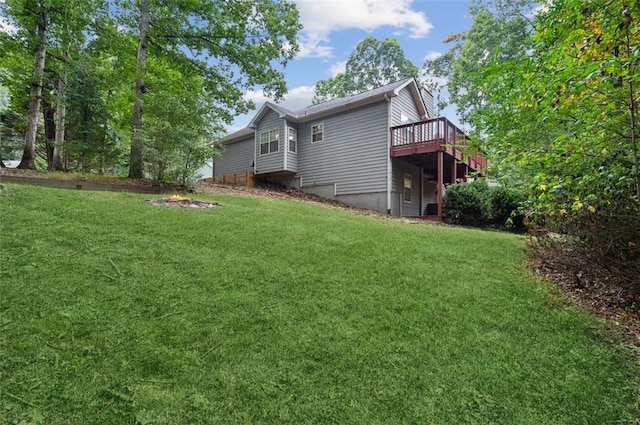 exterior space featuring a wooden deck