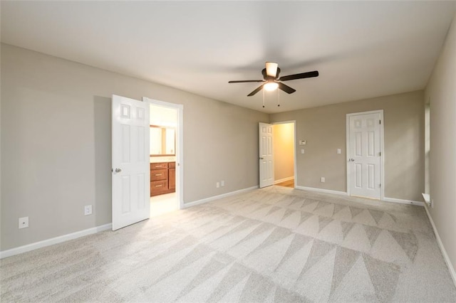 3105 The Trail Rd, Gainesville, GA 30501 - unfurnished bedroom featuring light carpet, ensuite bathroom, and ceiling fan
