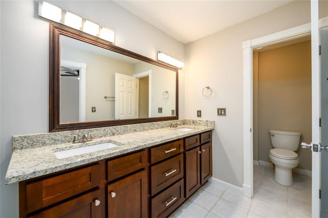3105 The Trail Rd, Gainesville, GA 30501 - bathroom with double vanity and tile patterned flooring