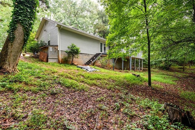 3105 The Trail Rd, Gainesville, GA 30501 - view of yard featuring stairway