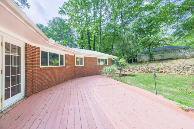 2279 Parkview Cir, College Park, GA 30337 - wooden terrace featuring a yard