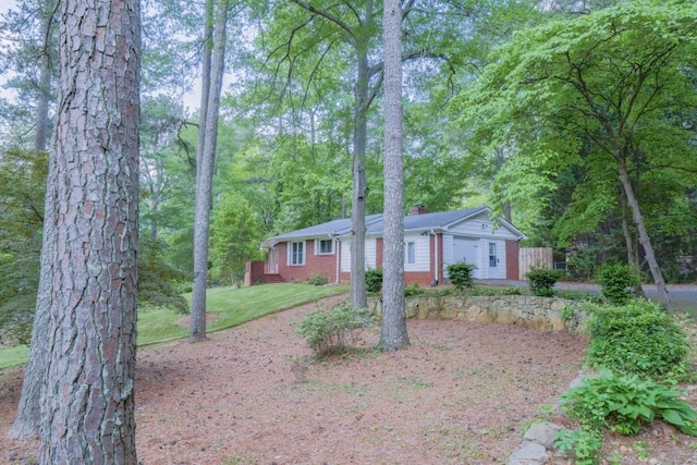 2279 Parkview Cir, College Park, GA 30337 - single story home featuring a chimney, brick siding, and a front lawn