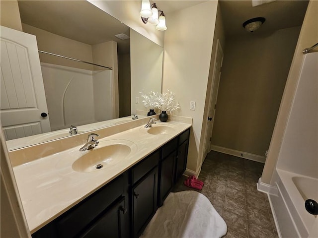 bathroom with vanity