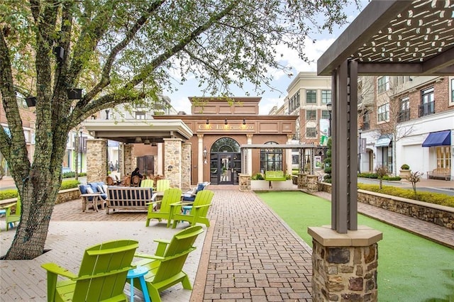 back of property featuring a patio area