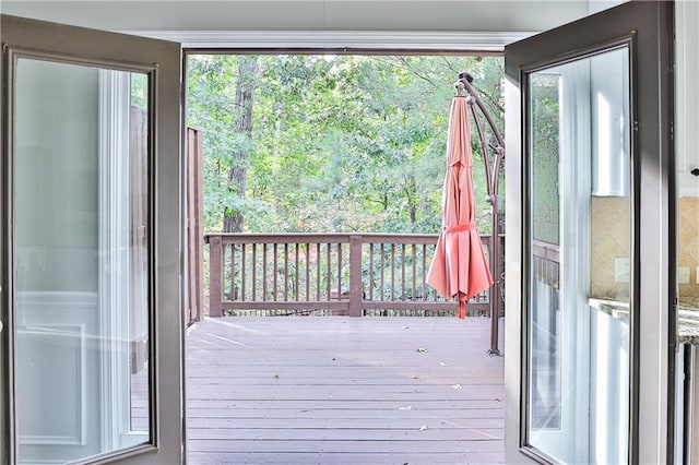 view of doorway to outside