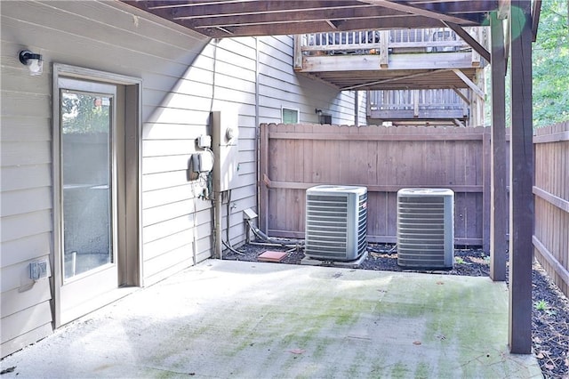 view of patio / terrace with cooling unit