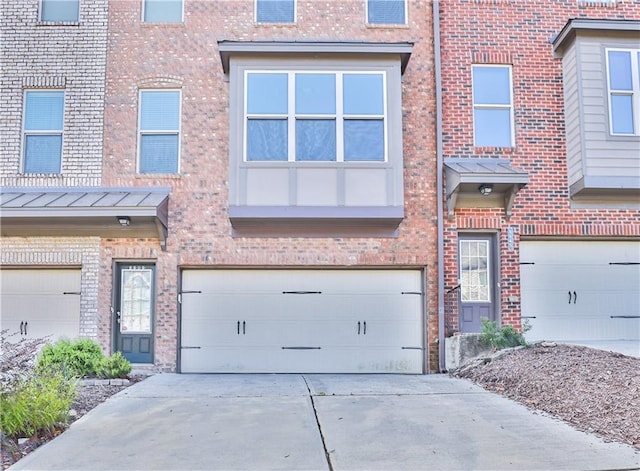 view of property with a garage