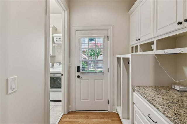 entryway featuring light wood-type flooring