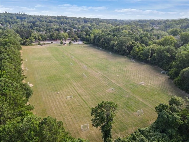 aerial view with a rural view