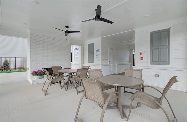 3338 Cranston Ln, Kennesaw, GA 30144 - view of patio featuring outdoor dining space and a ceiling fan