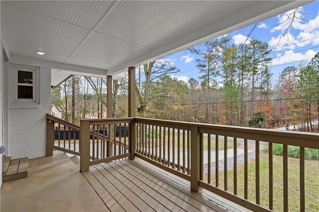 view of wooden deck