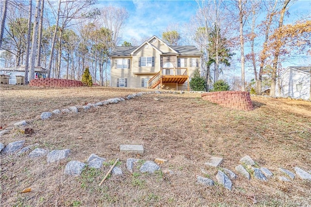 view of front of house with stairway