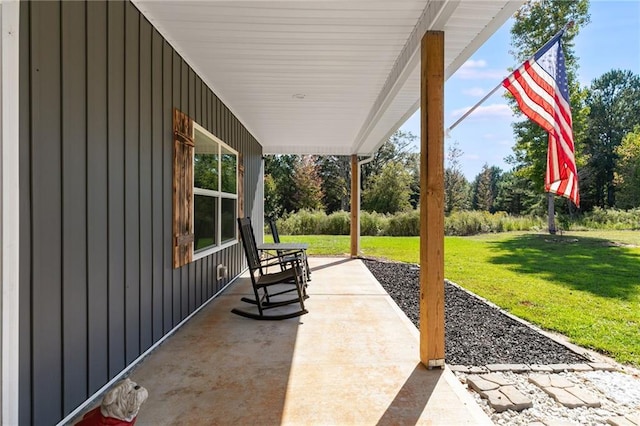 view of patio / terrace featuring a porch