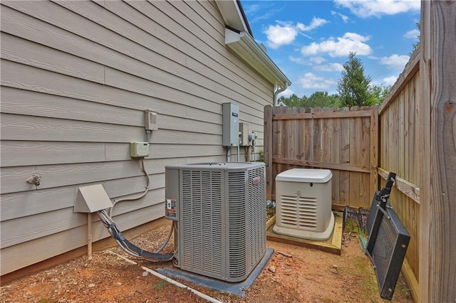 exterior view of a power unit and central AC